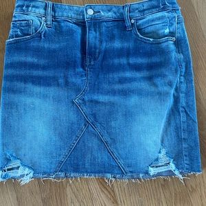 New York & Company denim jeans mini skirt